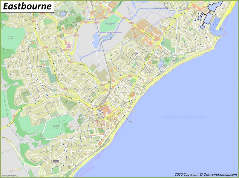Detailed Map of Eastbourne