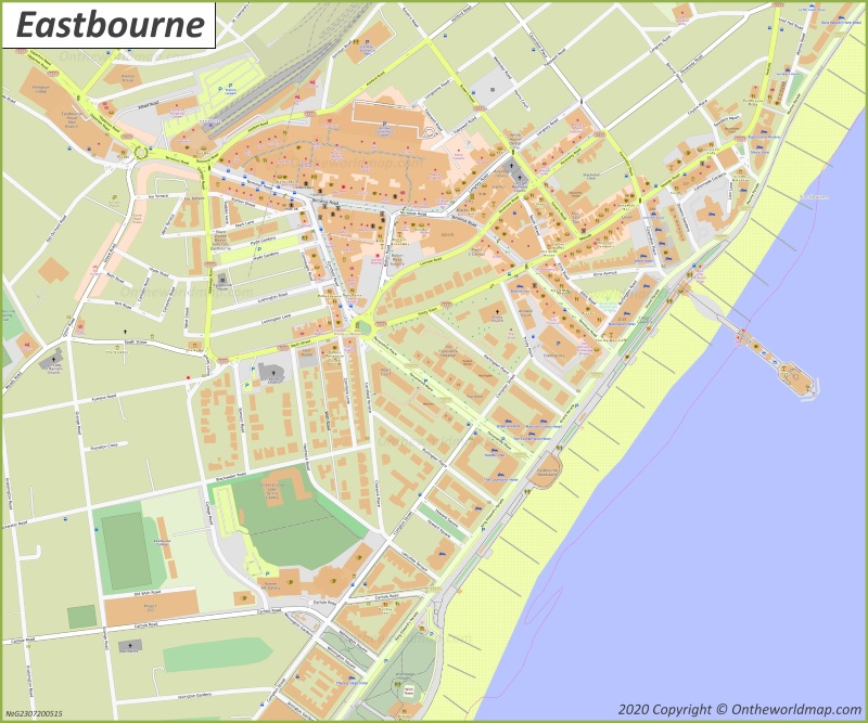 Map of Eastbourne