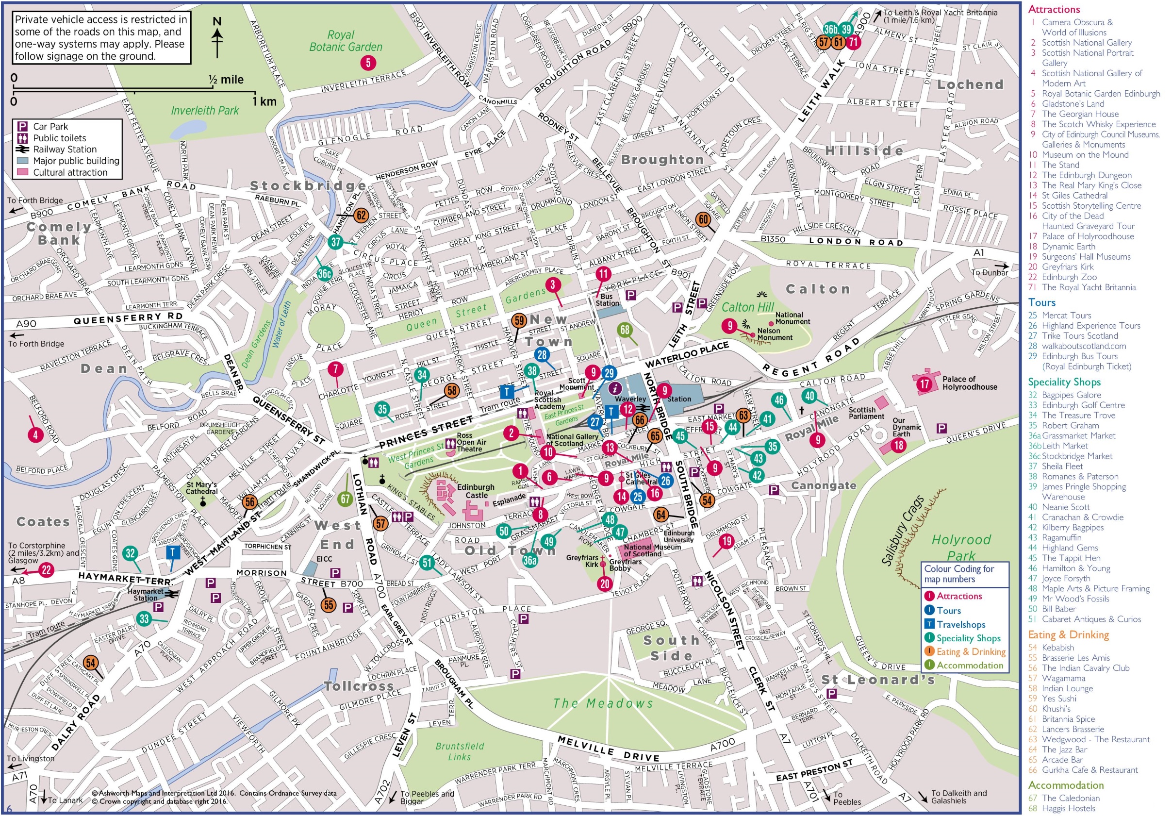 Edinburgh Tourist Map
