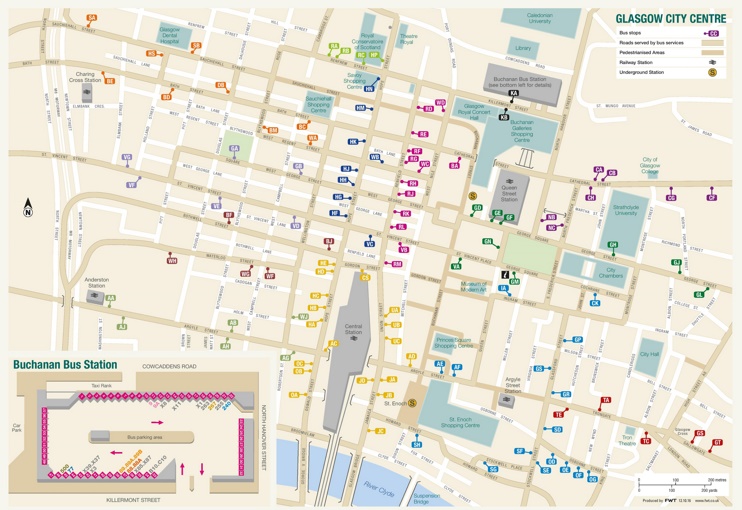Glasgow city centre map