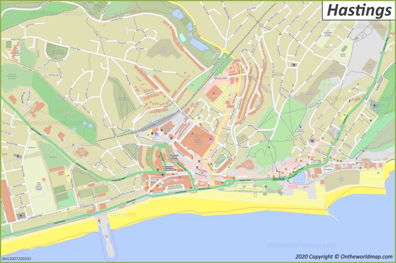 Detailed Map of Hastings