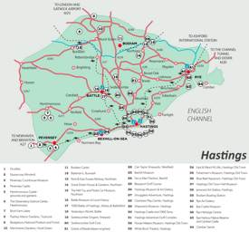 Hastings Area Tourist Map