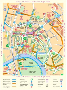 Hereford tourist map