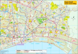 East Hull travel map