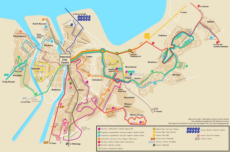 Inverness Bus Map Max 