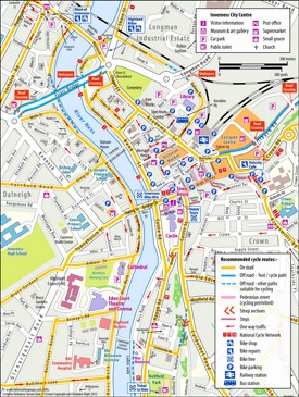 Inverness tourist map