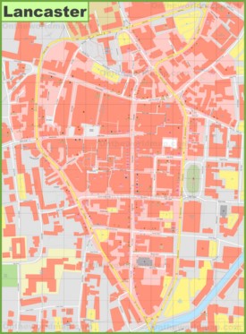 Lancaster city centre map