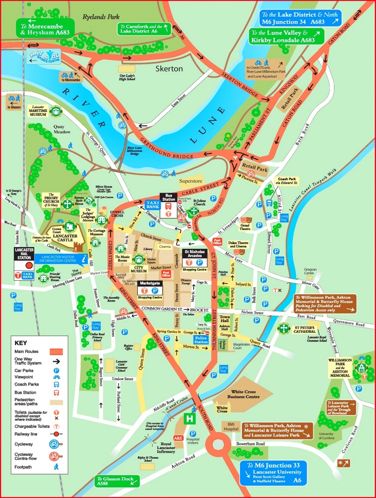 Lancaster Tourist Map Max 