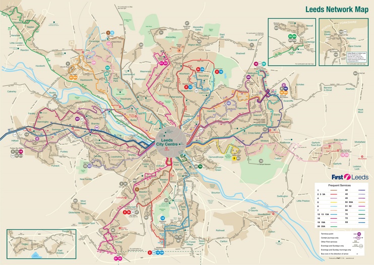 Leeds transport map