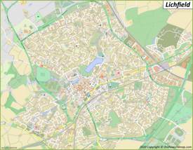 Detailed Map of Lichfield