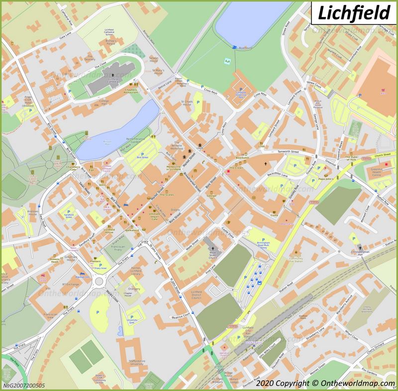 Map of Lichfield