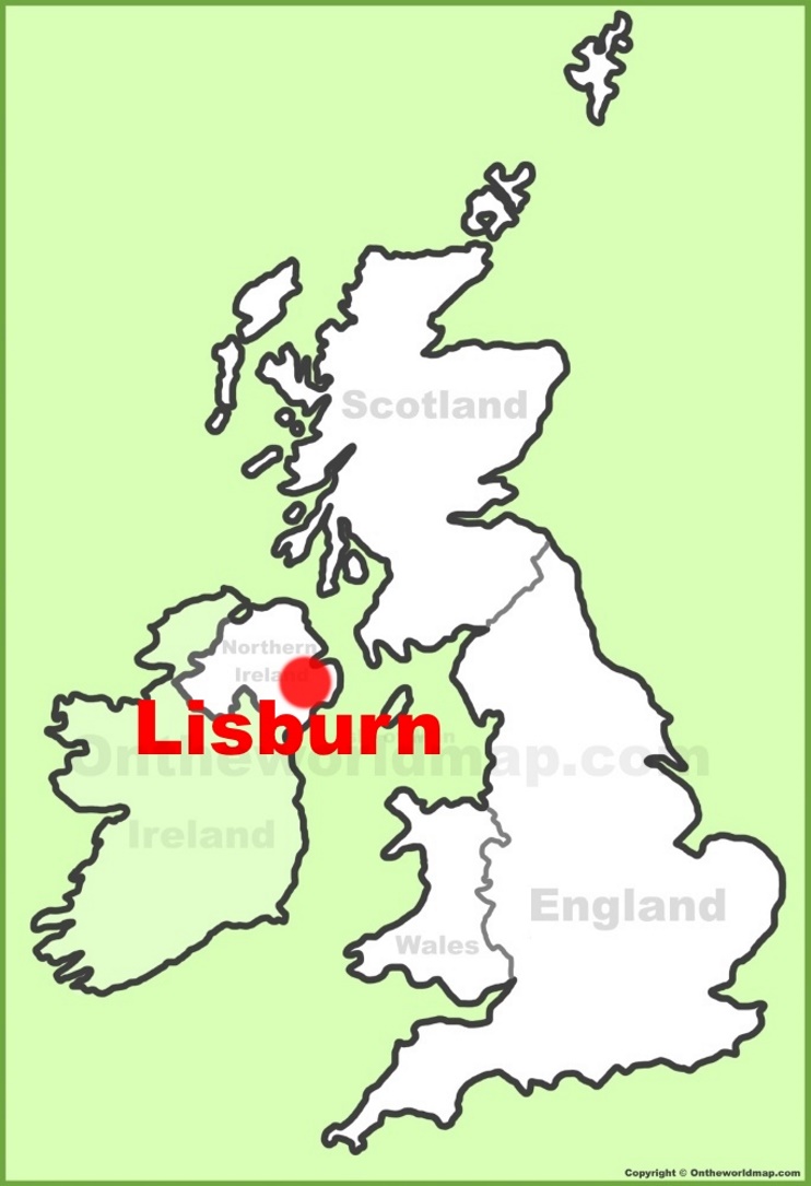 Lisburn location on the UK Map