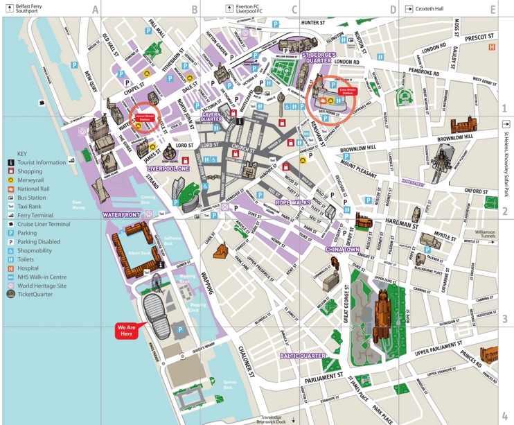 Liverpool city centre map