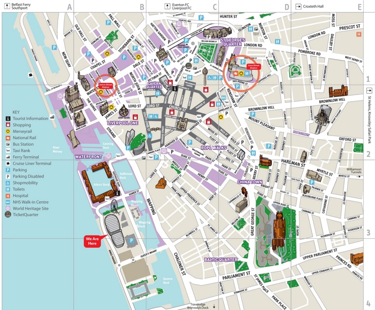 Liverpool City Center Map