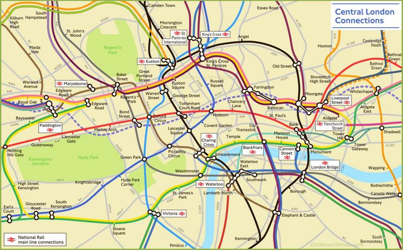 Central London Connections Map