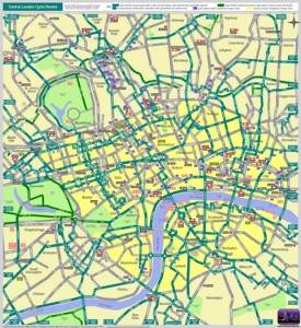 London central cycle routes map