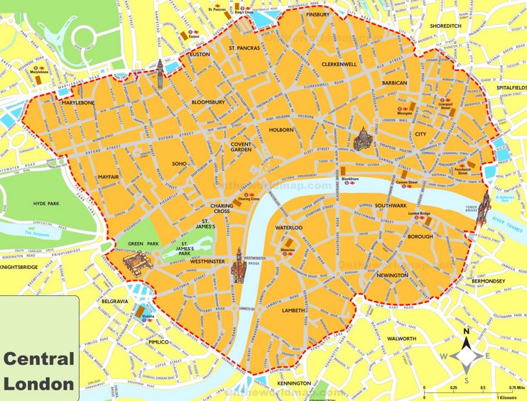 Map Of Central London Max 
