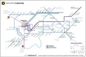 Rail routes at Heathrow map