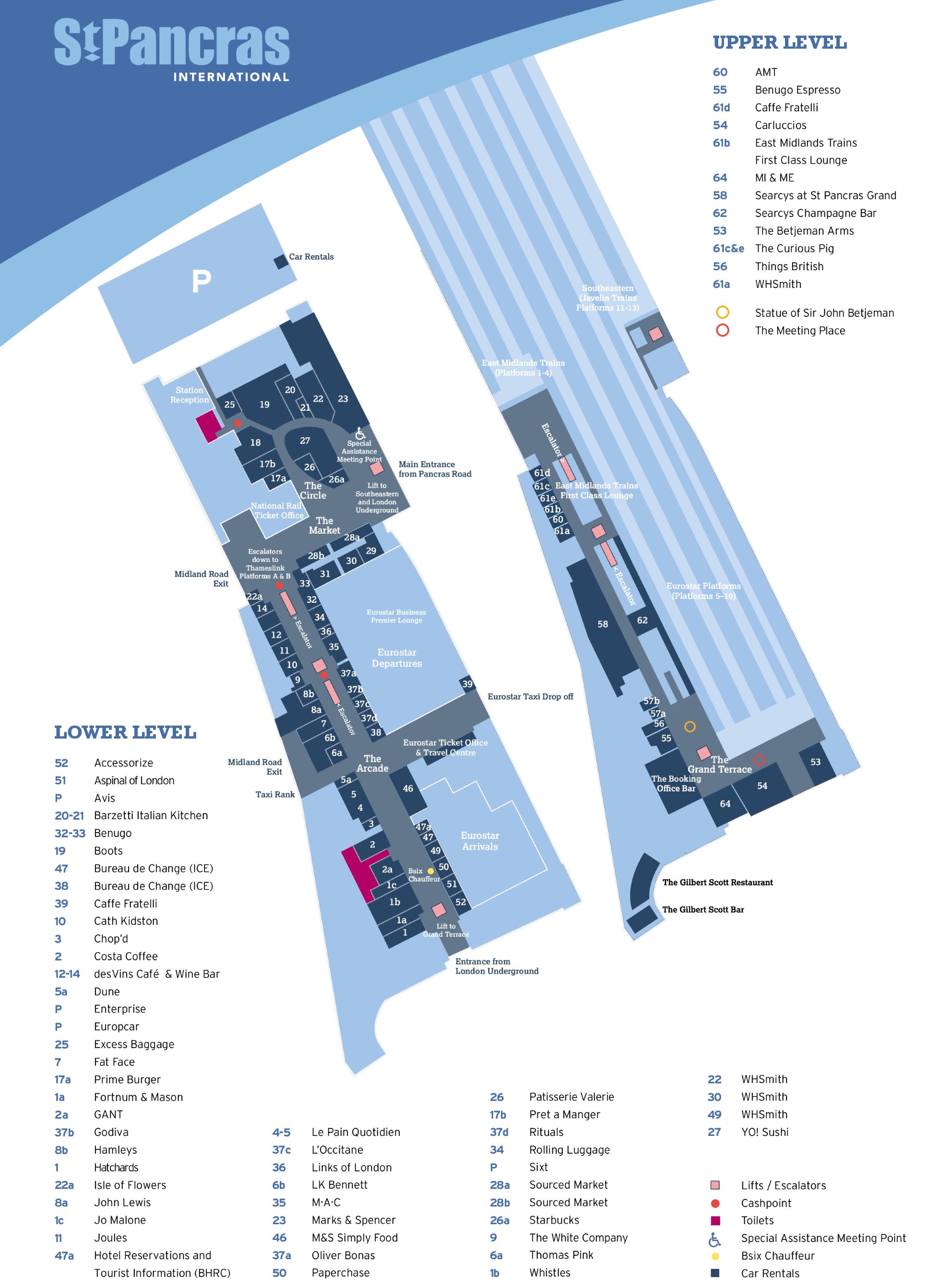 St Pancras Railway Station Map London Ontheworldmap St Pancras Railway Station Map London Ontheworldmap