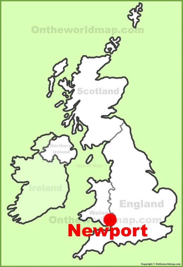 Newport location on the UK Map