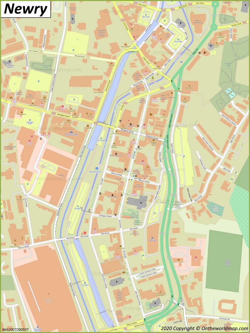 Newry City Center Map