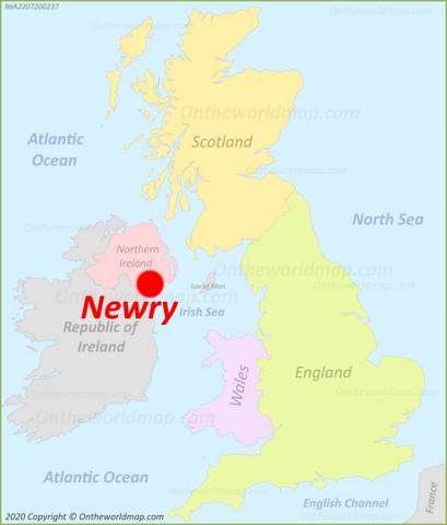 Newry location on the UK Map