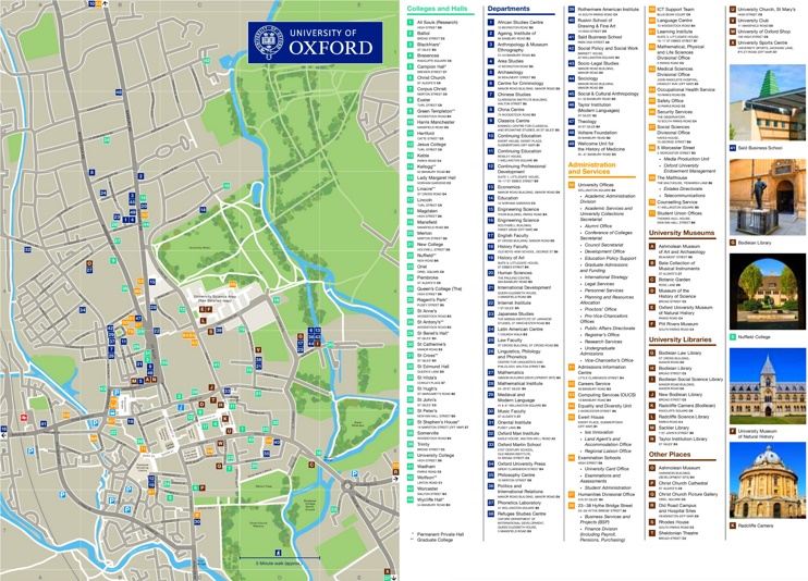Oxford Colleges Map Max 