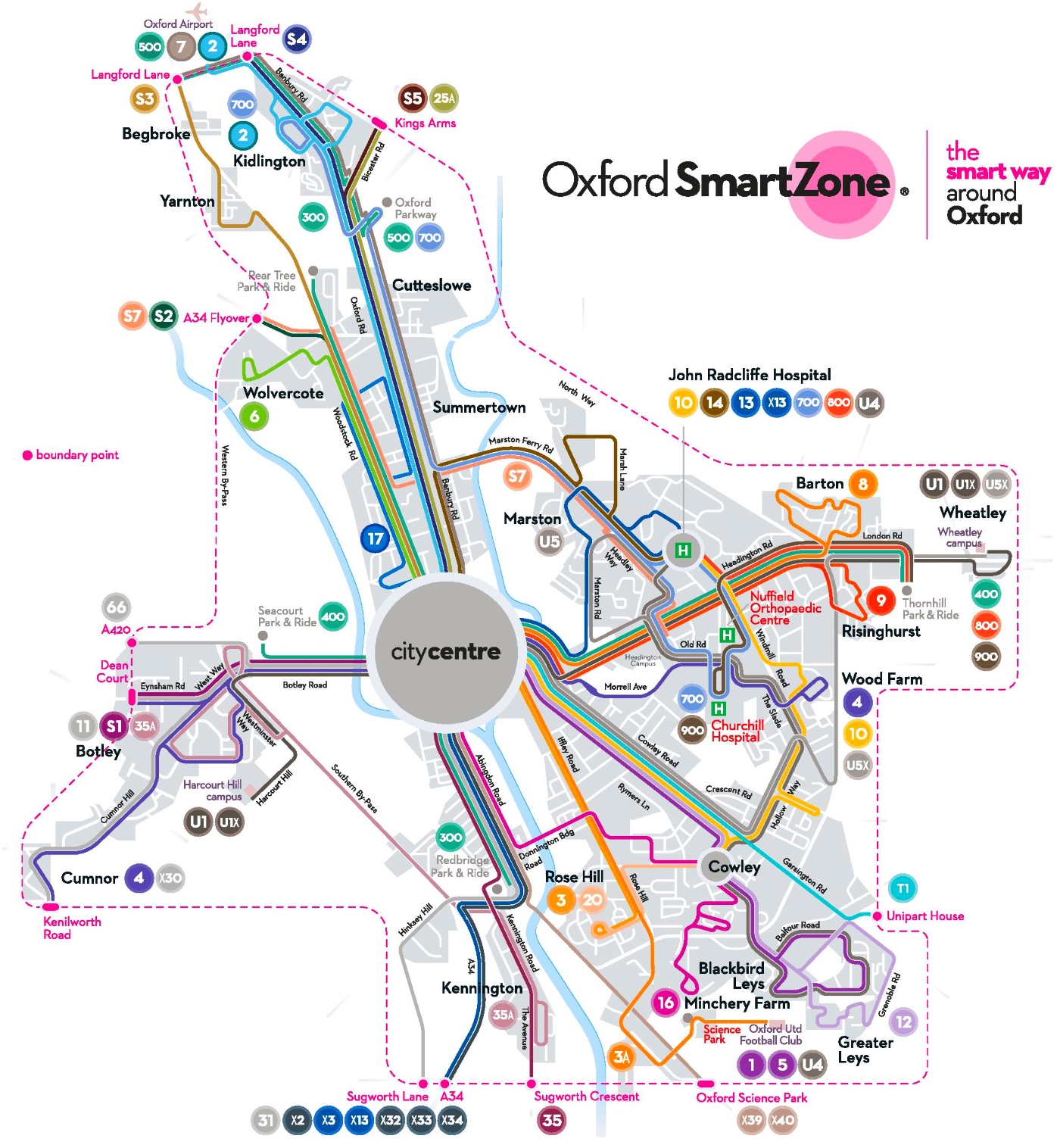 Oxford Transport Map 