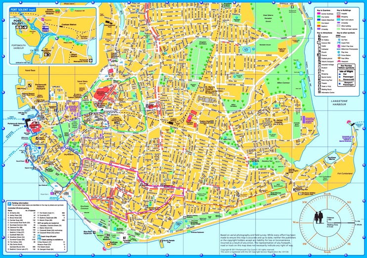 Portsmouth Tourist Map Max 