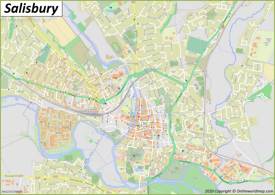 Detailed Map of Salisbury