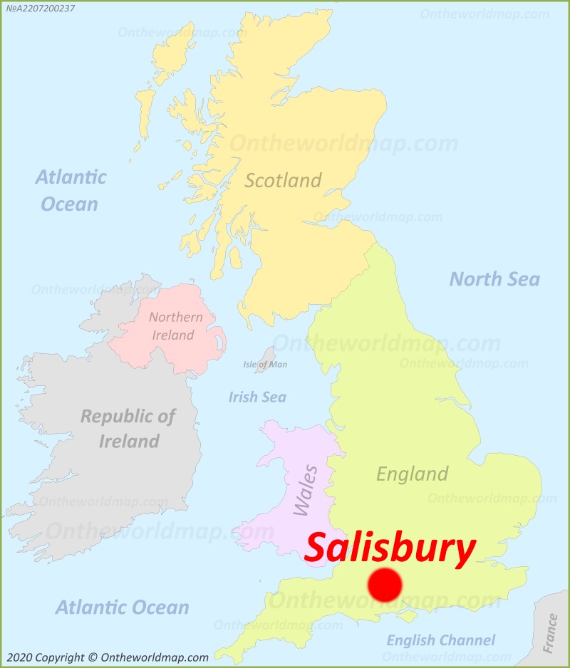 Salisbury location on the UK Map