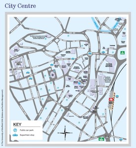 Sheffield city center map