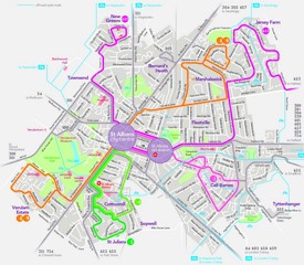 St Albans bus map