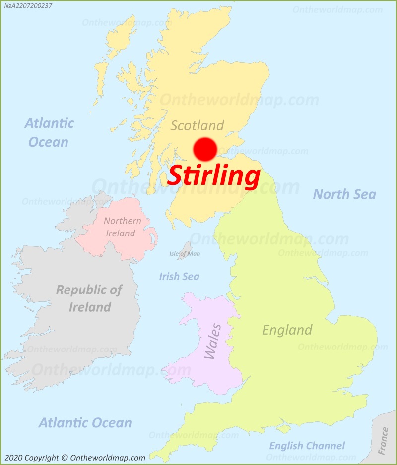 Stirling location on the UK Map