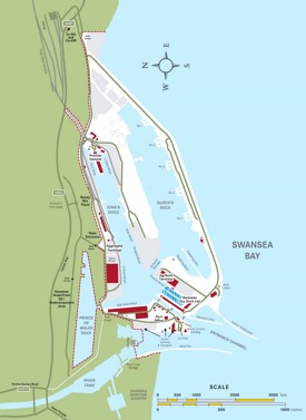 Swansea Port map