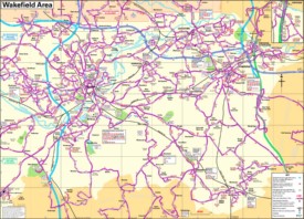 Wakefield area bus map