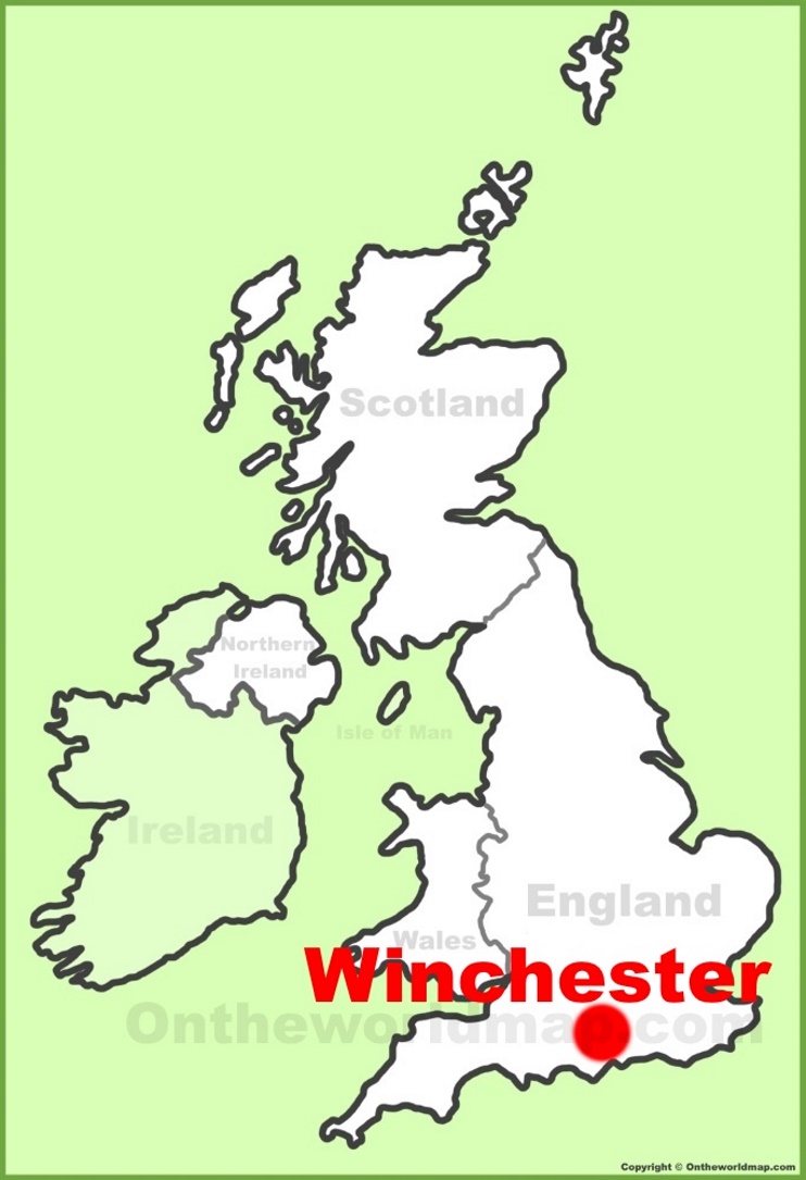 Winchester location on the UK Map