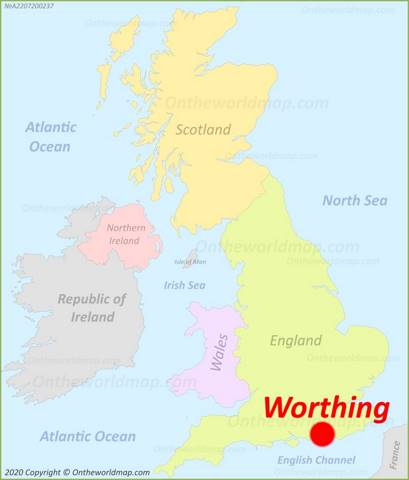 Worthing Location Map