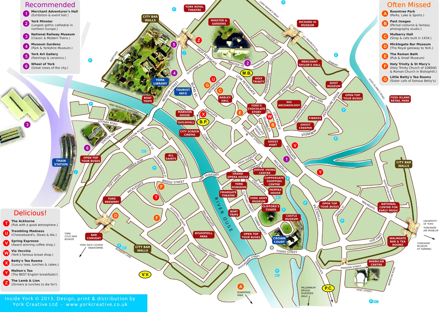 york tourist attractions map