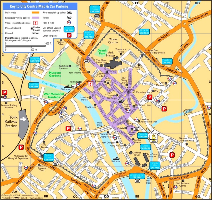 York tourist map