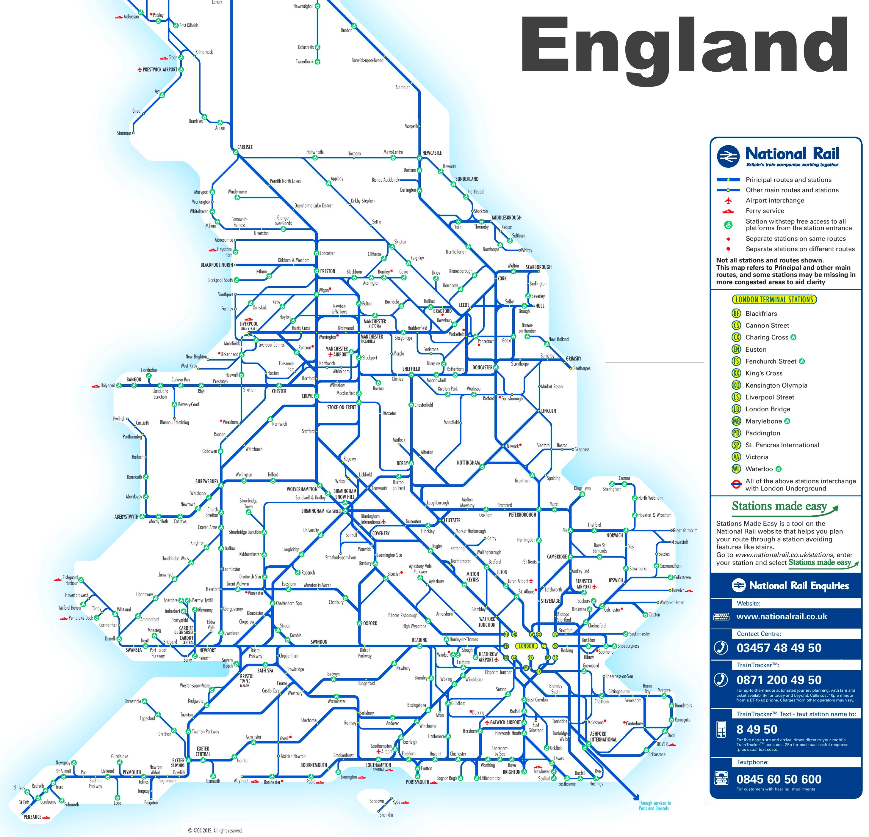 England Rail Map England National Rail Route Map - Photos
