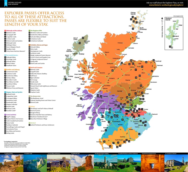 Scotland tourist attractions map - Ontheworldmap.com