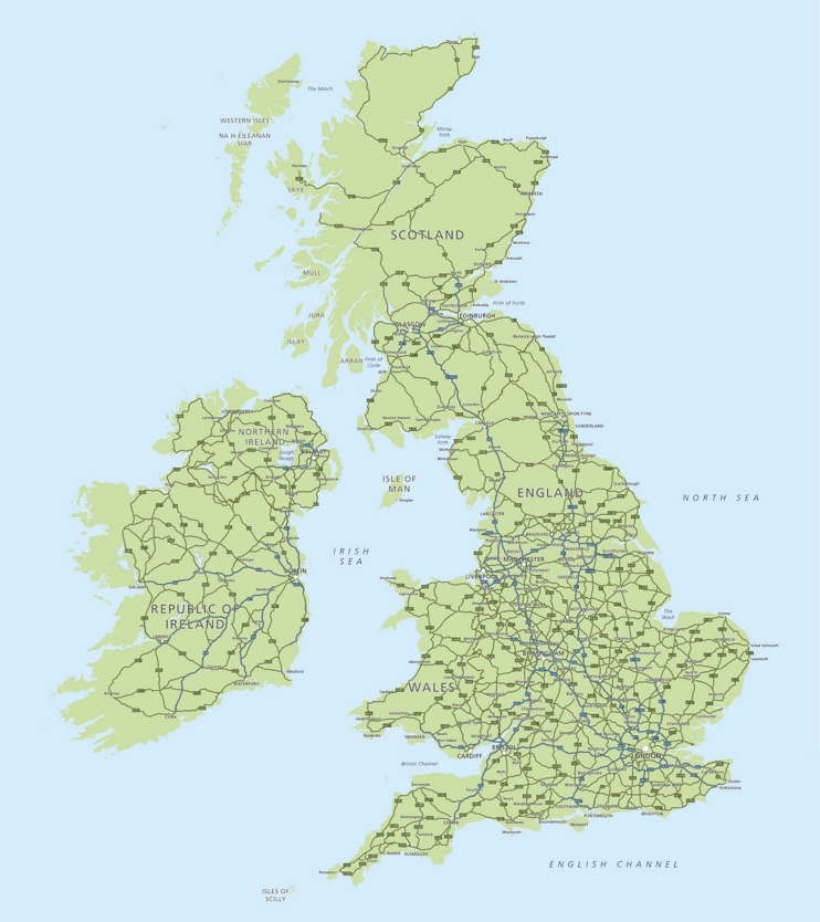 UK highway map