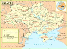 Ukraine political map