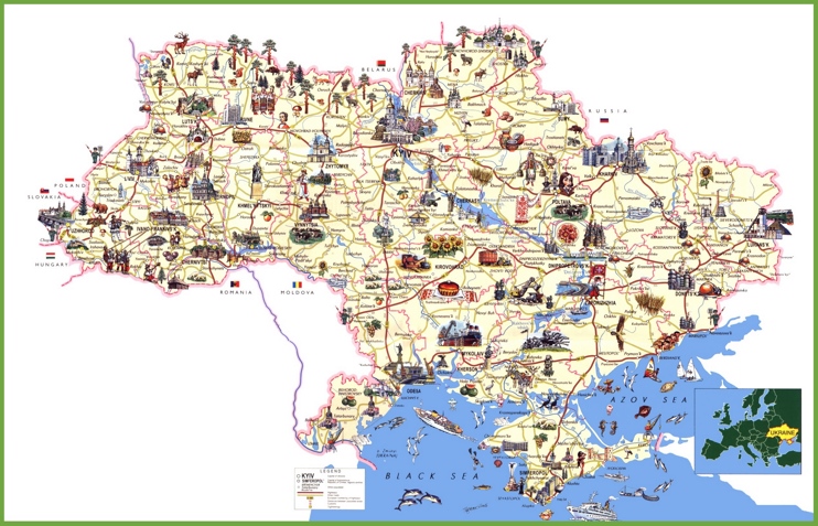 Ukraine travel map