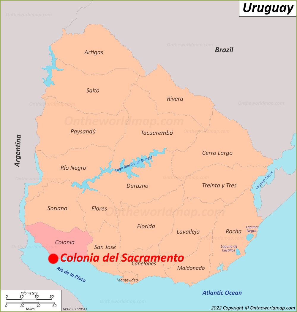 Colonia del Sacramento Localización Mapa