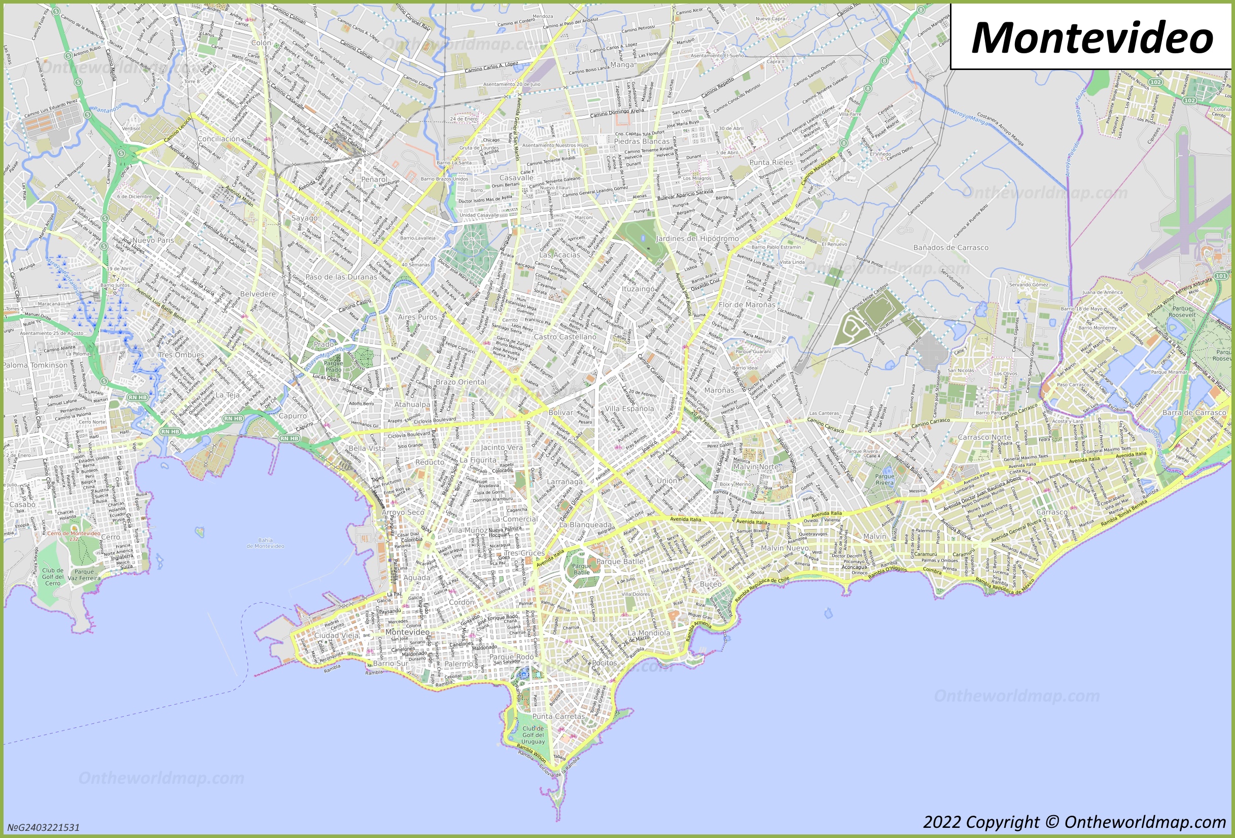 Map of Montevideo