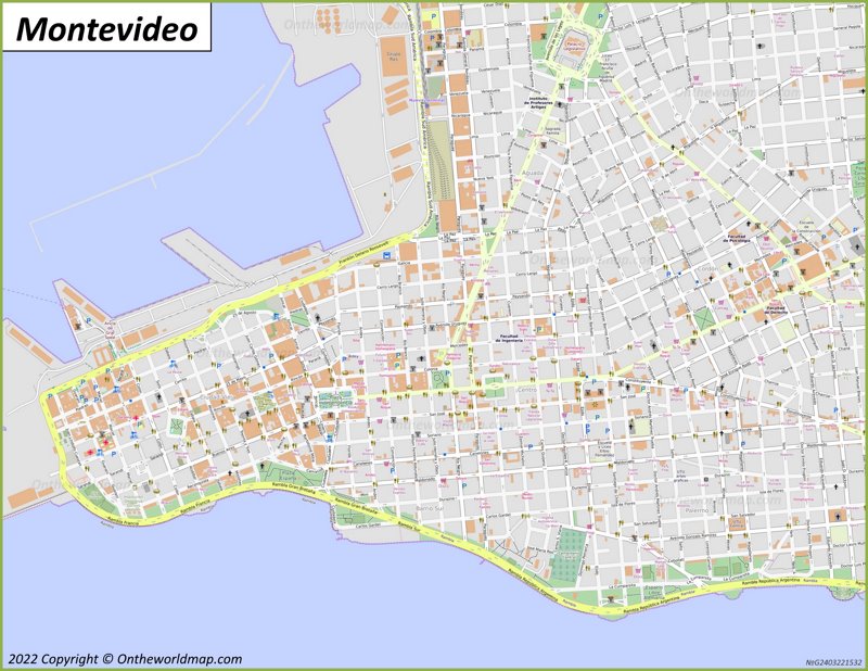 map of montevideo uruguay south america        <h3 class=