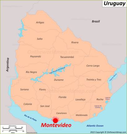 Montevideo Location Map