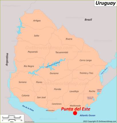 Punta del Este Location Map